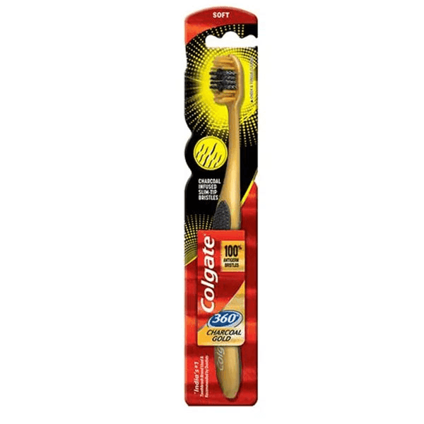 colgate 360° charcoal gold tooth brush (soft) 1 pc