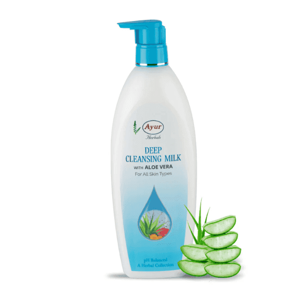 ayur herbals deep cleansing milk with aloe vera 500 ml