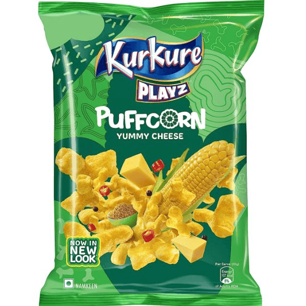 kurkure puffcorn yummy cheese 52 gm