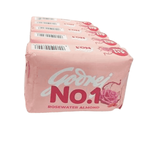 godrej no-1 rosewater almond soap set 5*100 gm