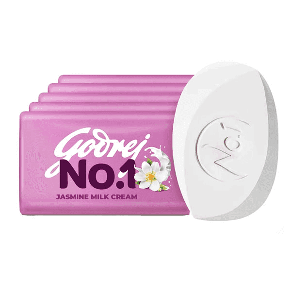 godrej no-1 jasmine milk cream soap set 5*100 gm