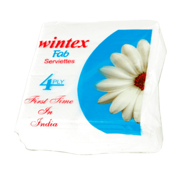 wintex fab serviettes 4 ply tissue paper 33*33 cm 50 sheets 1 pack