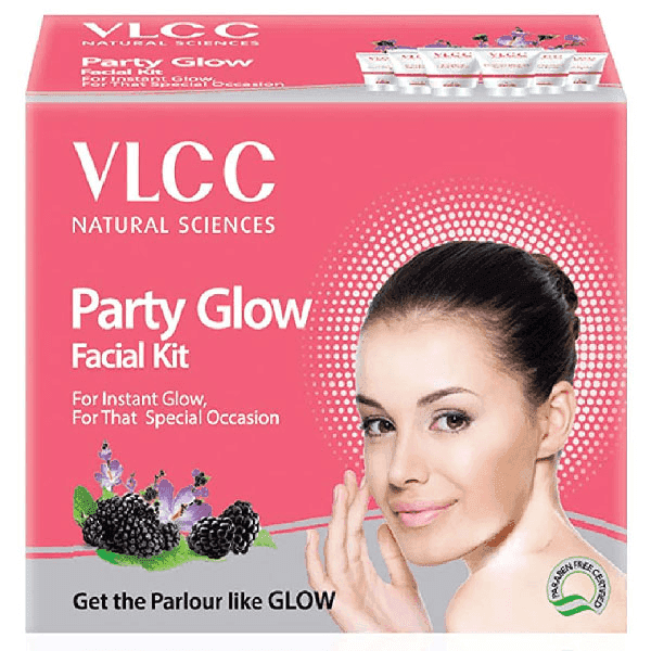 vlcc party glow facial kit 60 gm