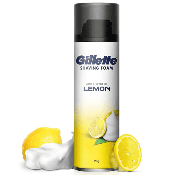 gillette lemon shaving foam 196 gm