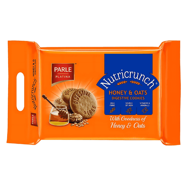 parle nutricrunch honey & oats digestive cookies 600 gm