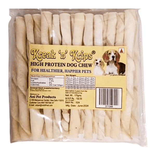 kreak 'n' krips high protein dog chew 175 gm