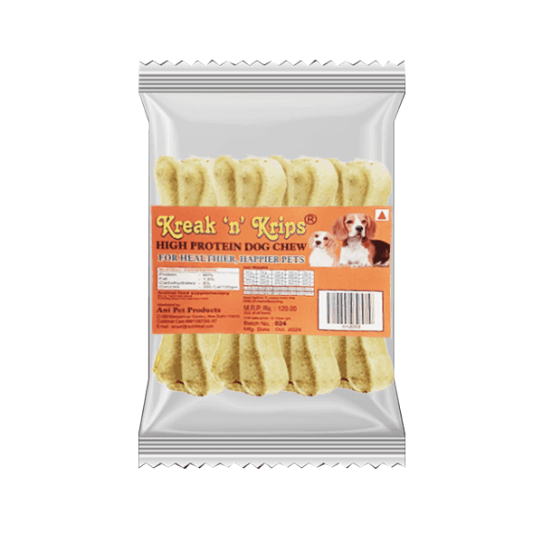 kreak 'n' krips high protein dog chew bone 4 pcs (small)