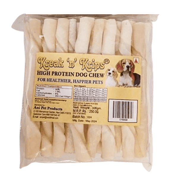 kreak 'n' krips high protein dog chew 300 gm