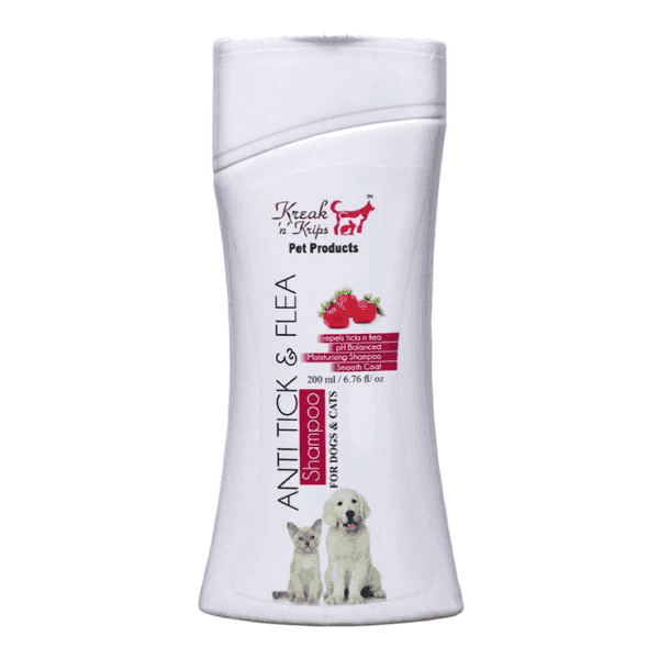 kreak 'n' krips anti tick & flea shampoo (dog & cat) 200 ml