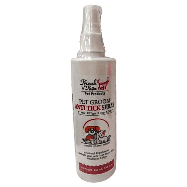 kreak 'n' krips pet groom anti tick spray (dog & cat) 250 ml