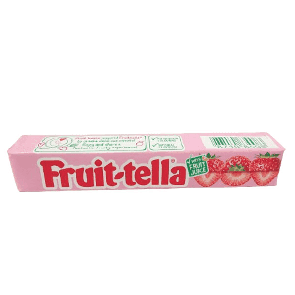 fruit-tella strawberry chewy candy (imp) 32.4 gm