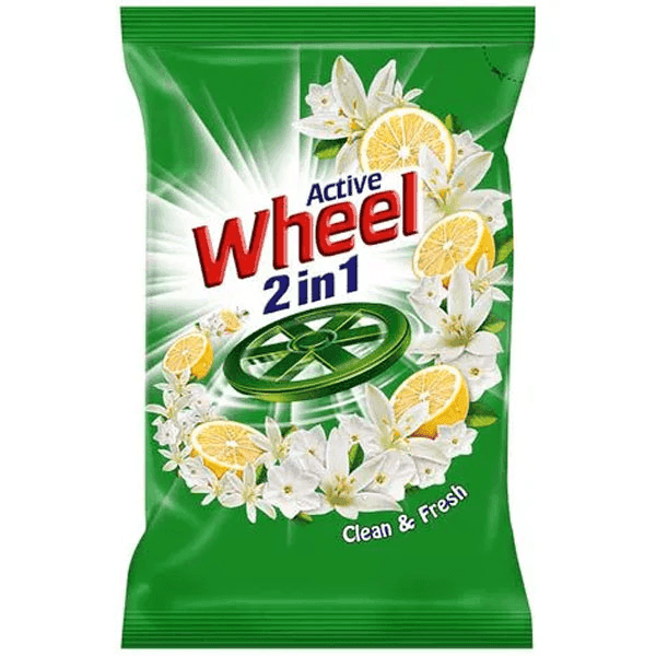 wheel active 2 in 1 detergent powder (green) 1 kg