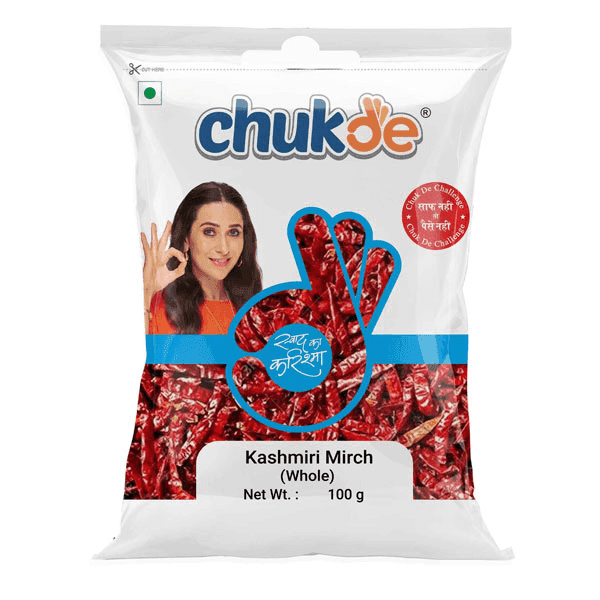 chuk de kashmiri mirch sabut 100 gm