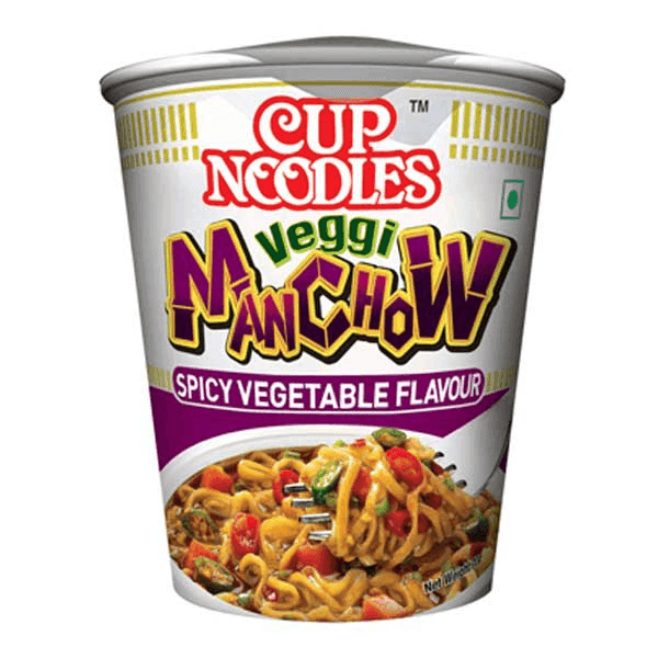 nissin cup noodles veggi manchow 70 gm