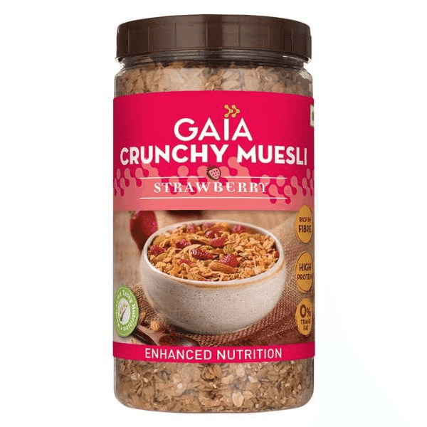 gaia crunchy muesli strawberry 1 kg