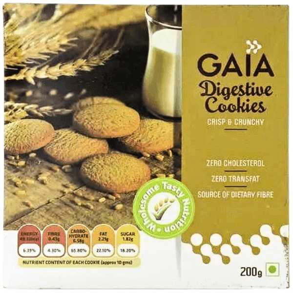 gaia digestive cookies 200 gm