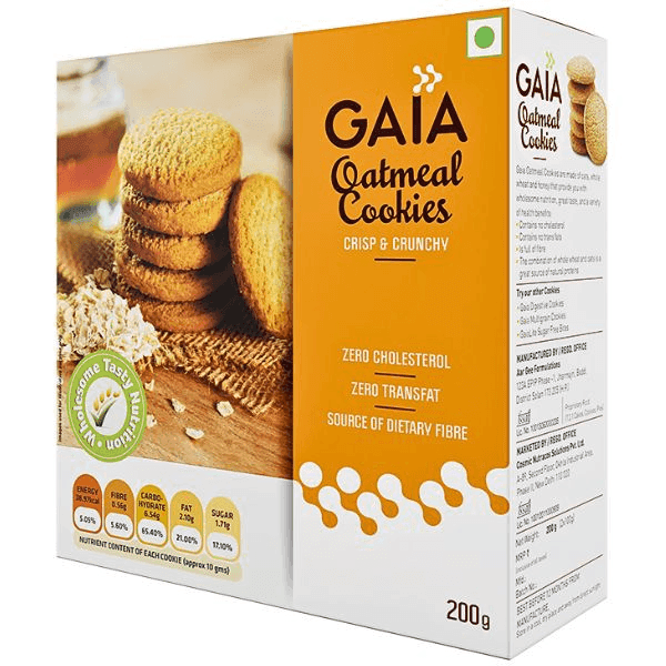 gaia oatmeal cookies 200 gm