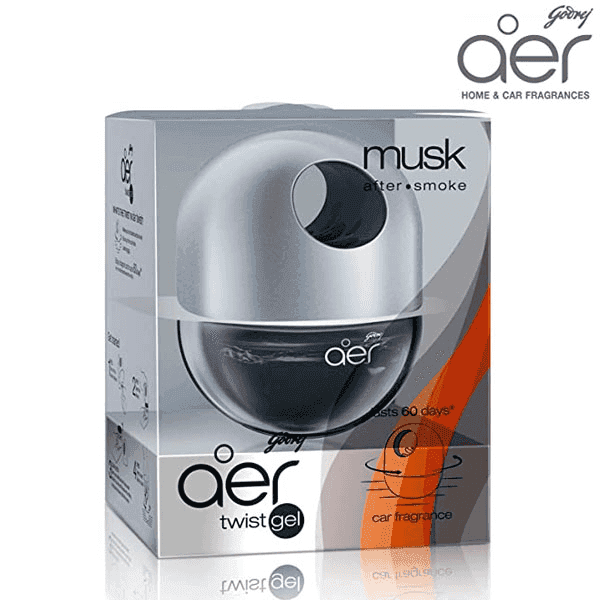godrej aer twist musk after smoke car freshener gel 45 gm