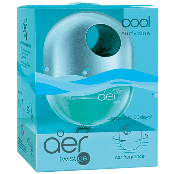 godrej aer twist cool surf blue car freshener gel 45 gm