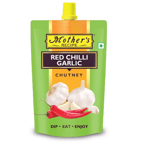 mother's recipe red chilli garlic chutney 200 gm (pouch)