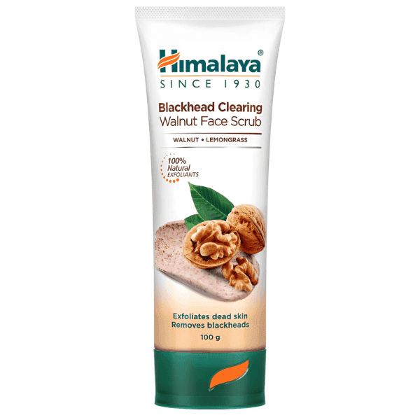 himalaya blackhead clearing walnut face scrub 100 gm