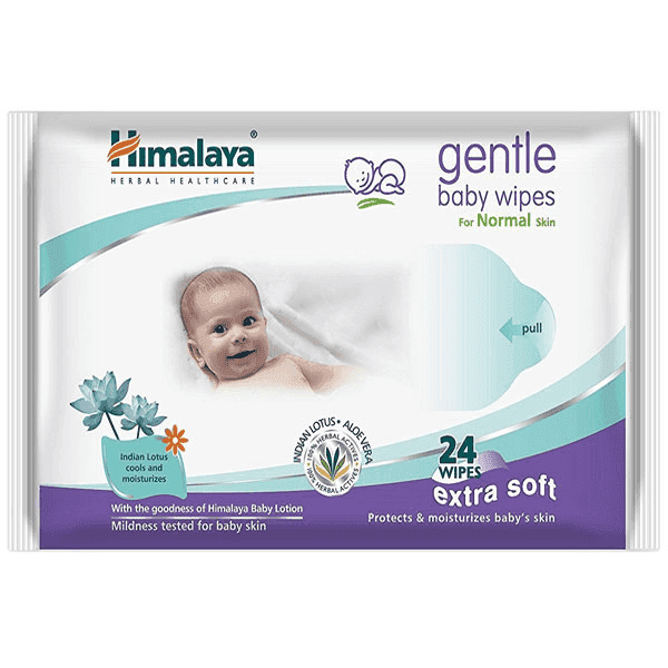 himalaya gentle baby 24 wipes  