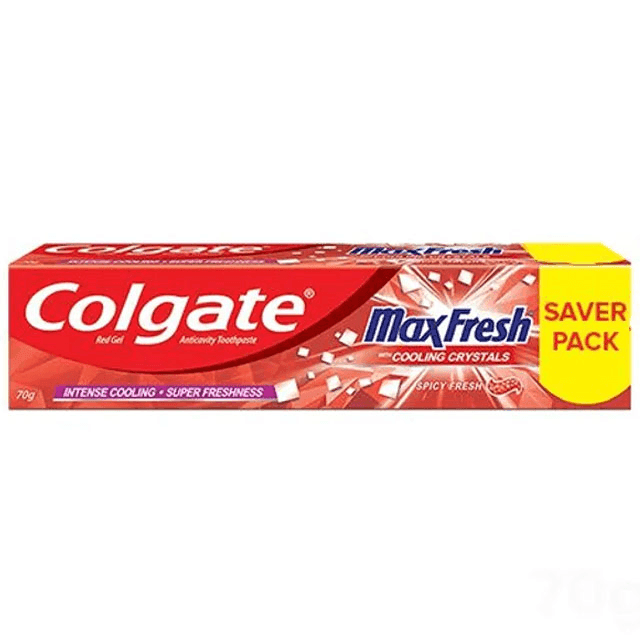 colgate max fresh spicy fresh red gel tooth paste 70 gm