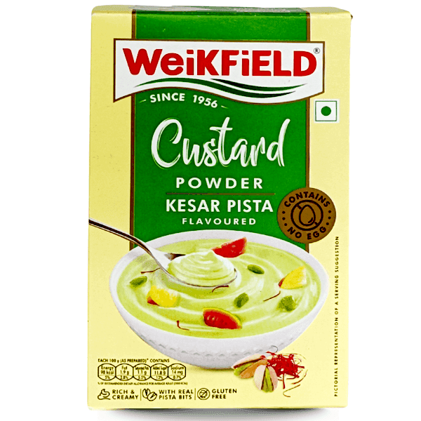 weikfield custard powder kesar pista flavoured 75 gm