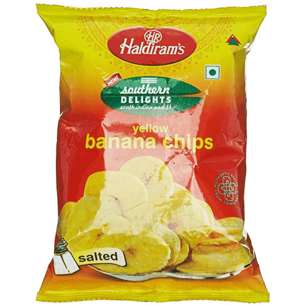 haldiram's southern delights yellow banana chips 150 gm