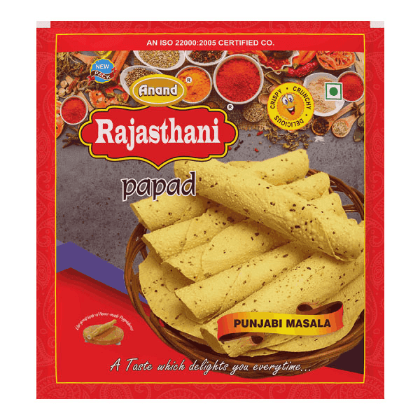 anand rajasthani punjabi masala papad 200 gm