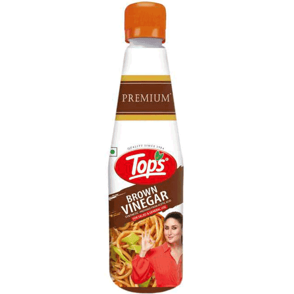 tops premium brown vinegar 610 ml