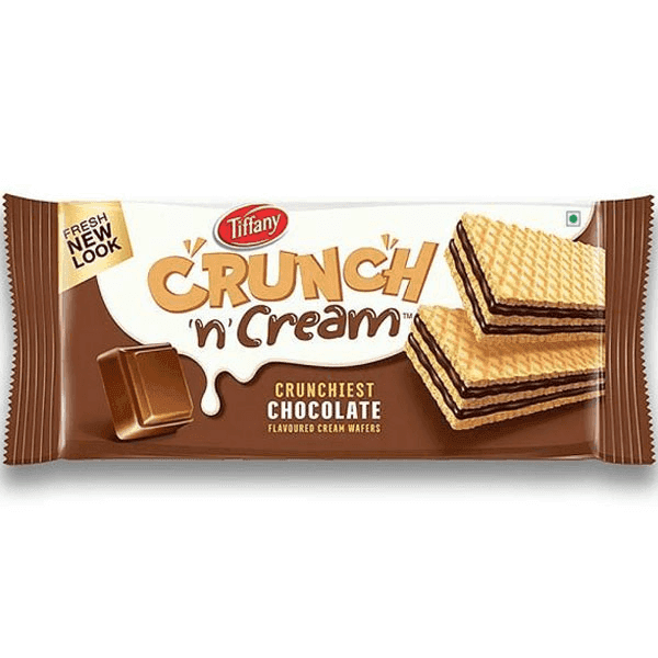 tiffany crunch n cream crunchiest chocolate wafer 135 gm