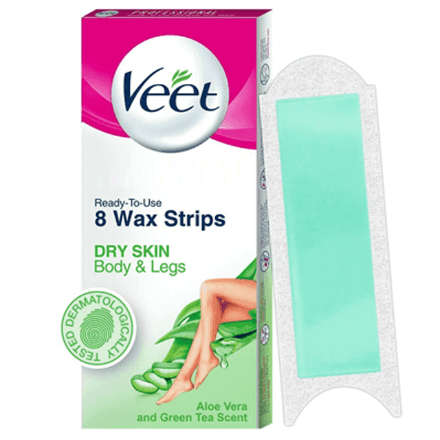 veet professional dry skin hair removal wax strips 8 strips