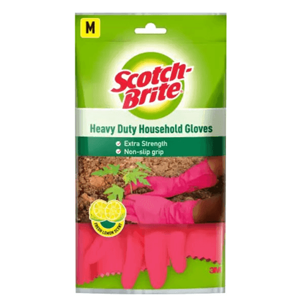 scotch brite heavy duty household glove medium 2 unit