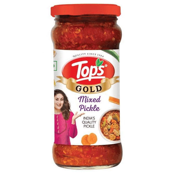 tops gold mixed pickle 375 gm