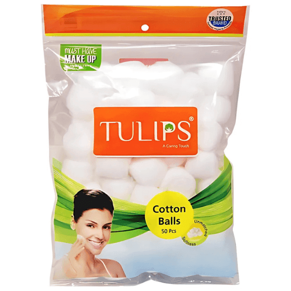 tulips cotton balls 50 pcs