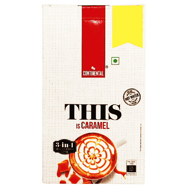 continental this is caramel 3-in-1 delicious premix coffee 6 sachets*22 gm