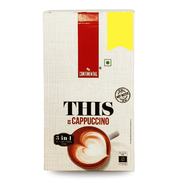 continental this is cappuccino 3-in-1 delicious premix coffee 6 sachets*22 gm