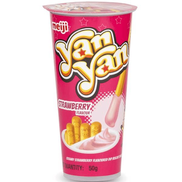 meiji yan yan strawberry flavoured dip stick 50 gm