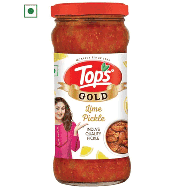 tops gold lime pickle 375 gm