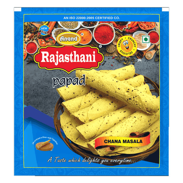 anand rajasthani chana masala papad 200 gm