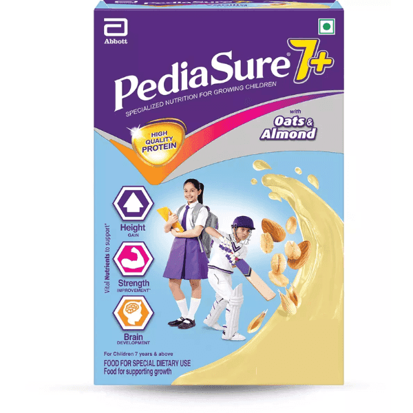 pediasure (7+ kids) oats & almond vanilla flavour 400 gm