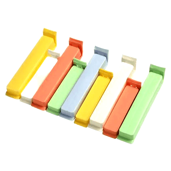 plastic snack bag closure clips 5 big + 4 small pcs 