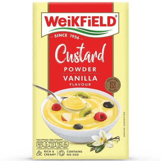 weikfield custard powder vanilla flavoured 500 gm
