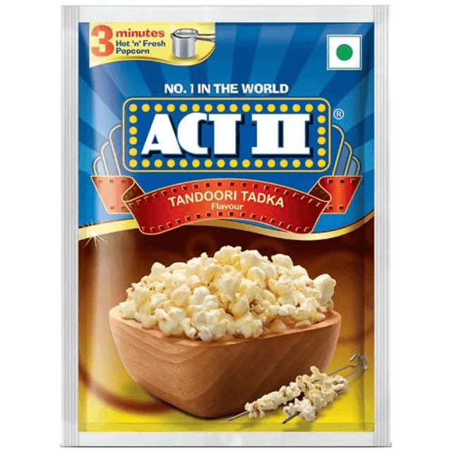 act 2 tandoori tadka popcorn 70 gm