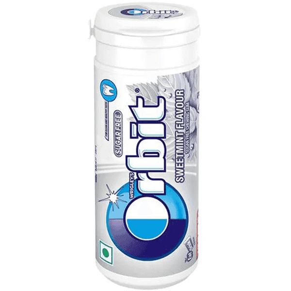 wrigley's orbit sugar free sweetmint flavour chewing gum 22 gm