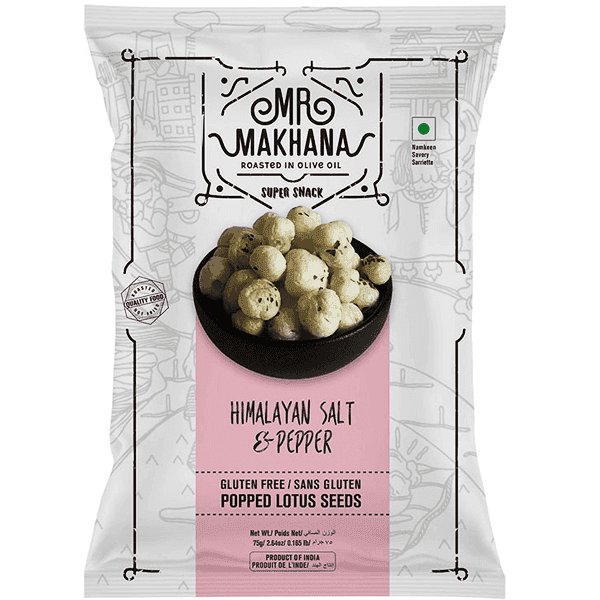 mr makhana himalayan salt & pepper 60 gm