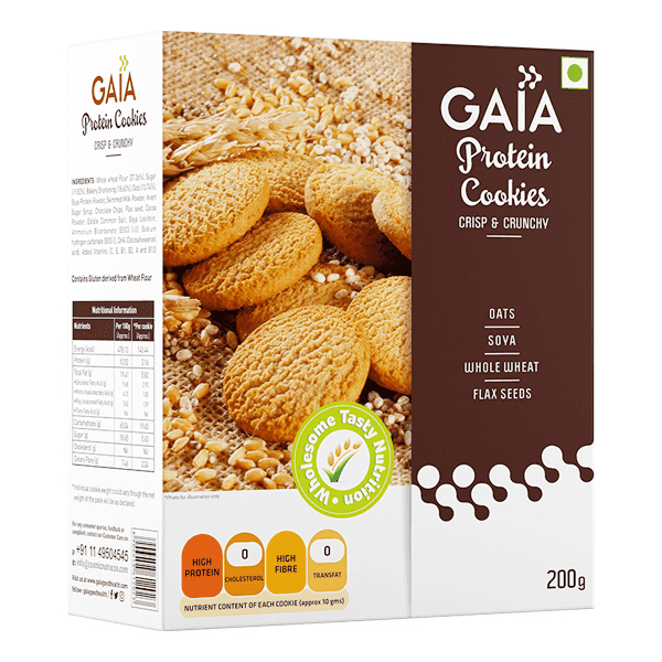 gaia protein cookies 200 gm
