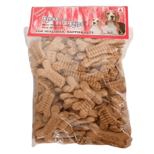 kreak 'n' krips non-vegetarian dog biscuits 500 gm