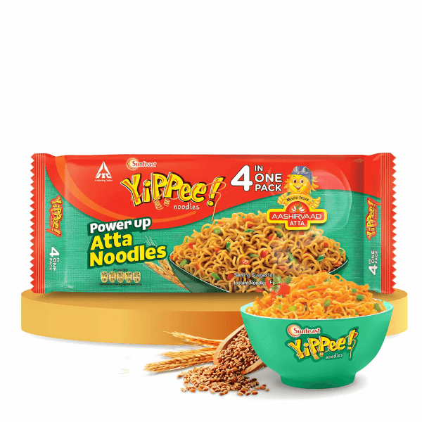 sunfeast yippee power up atta noodles 4 pack 280 gm